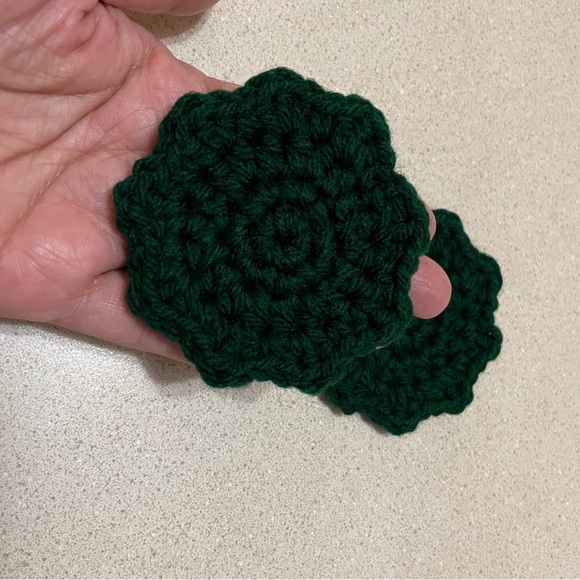 Handmade Car Coasters, Green, 2-pc set - Picture 2 of 3